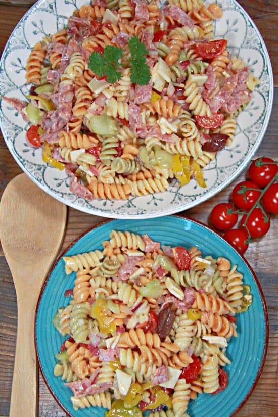Overnight Pasta Salad is an easy, make-ahead side dish that's vibrantly beautiful and fun to share.