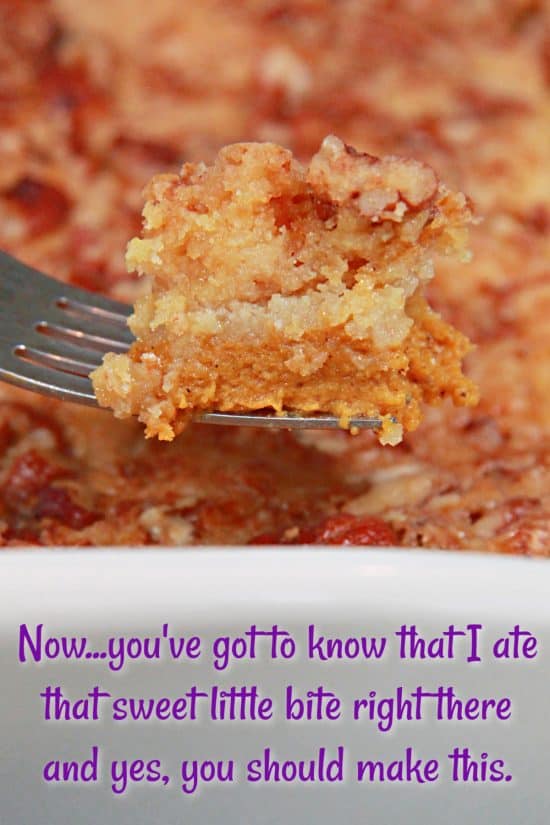 Pumpkin Spice Dump Cake is perfect for when you're craving something cozy and sweet, but with little effort.