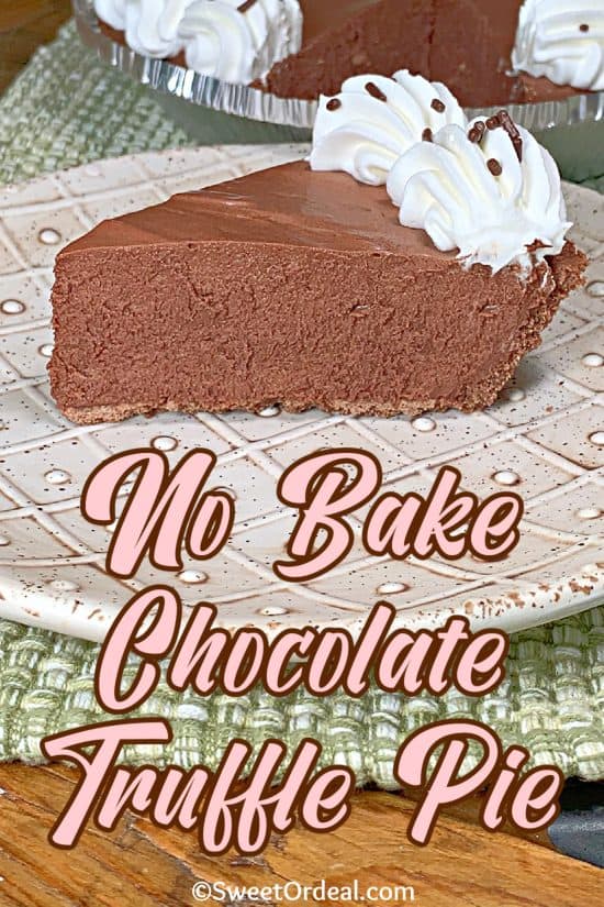 No Bake Chocolate Truffle Pie is a rich, indulgent dessert made with just five simple ingredients.