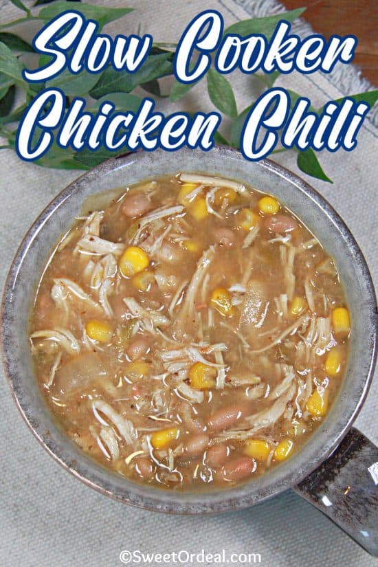 White kidney beans, fall apart chicken, green chiles, all in a broth for a delicious meal.