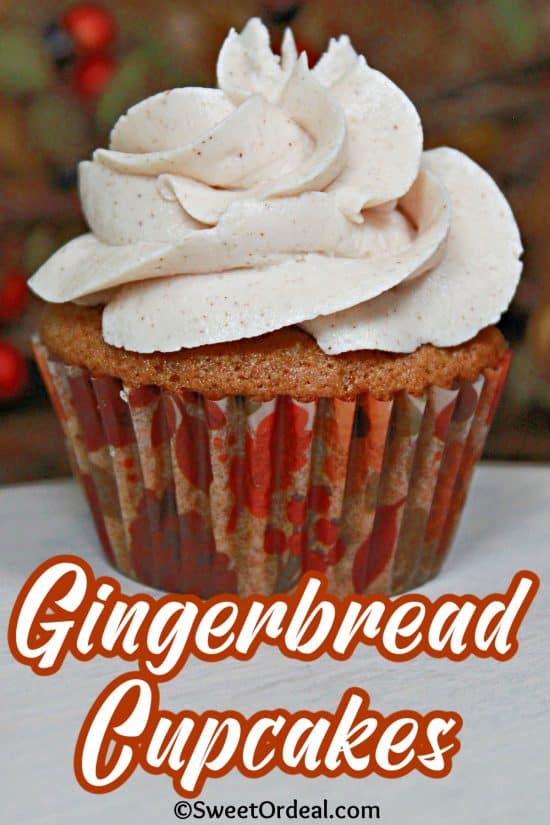Gingerbread Cupcakes are soft, fluffy, and full of cozy flavors of the holiday season.