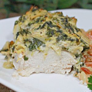 Spinach Artichoke Chicken Bake