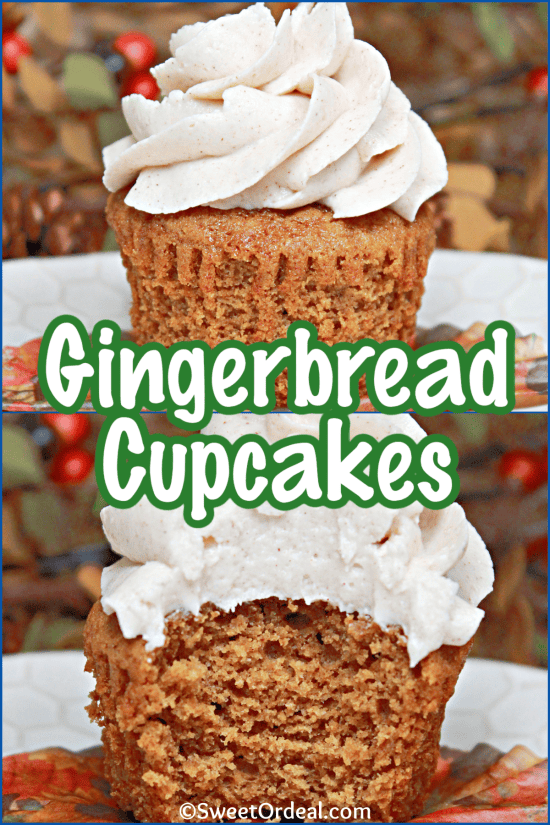 A light, yet moist cake base flavored with molasses and the spices of autumn topped with a cinnamon buttercream.