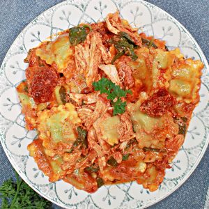 Slow Cooker Chicken Ravioli