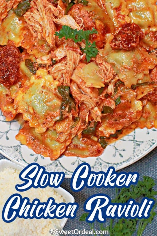 Slow Cooker Chicken Ravioli is perfect for busy weeknight, lazy Sundays, and whenever you don't feel like standing over the stove.