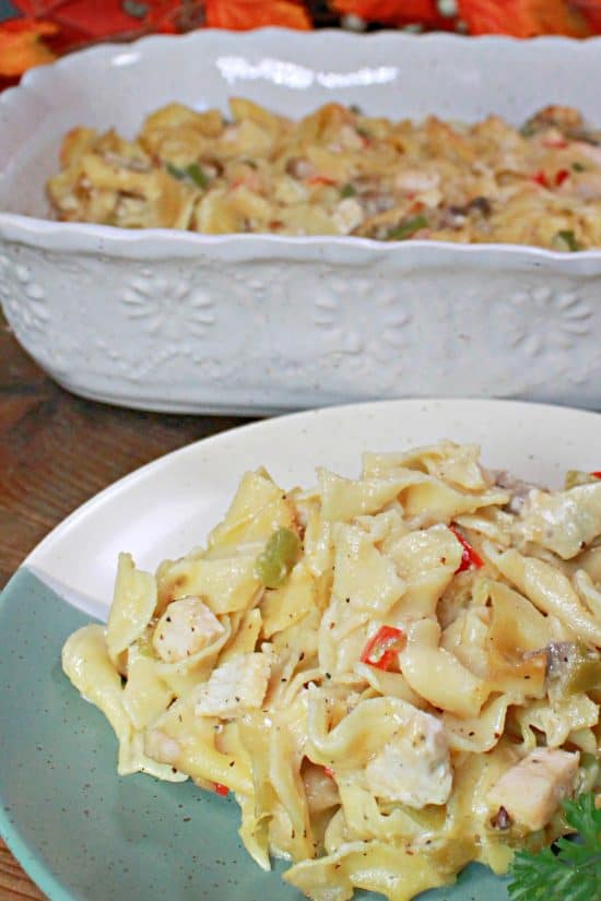 A heart-warming dish in a creamy sauce made with Thanksgiving leftovers.