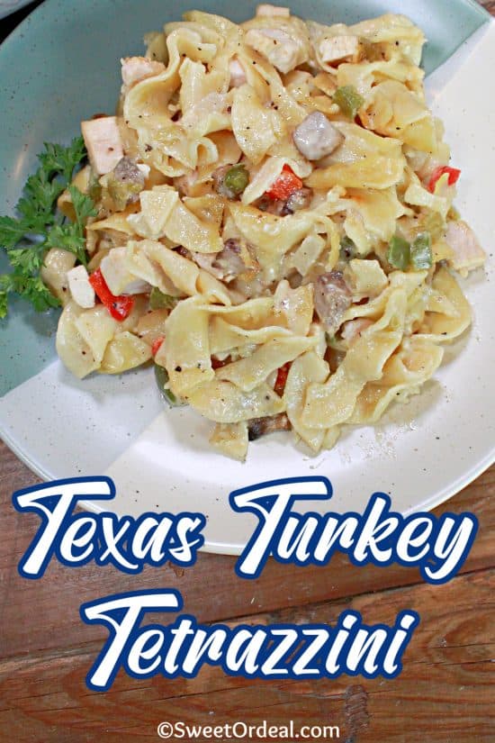 Texas Turkey Tetrazzini brings Southwest charm to a traditional dish with smoky bacon and Hatch green chiles.