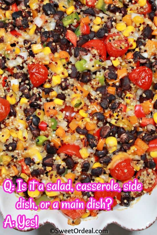 Tex-Mex Quinoa Salad is cheesy, colorful, nutritious, and ever so delicious.