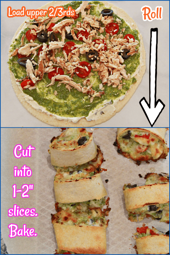 Keto Chicken Pinwheels are fun and easy to make.