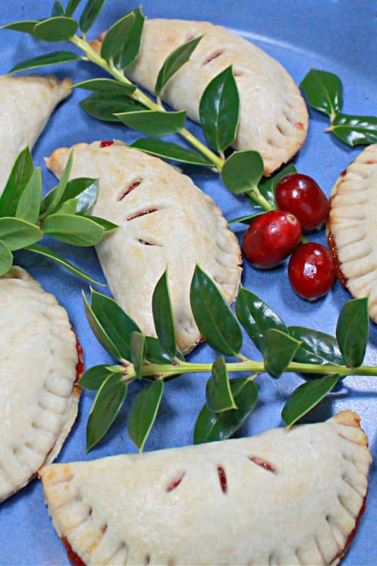 A flaky crust is wrapped around a delicious jammy filling made with cranberries, oranges, and fresh ginger.