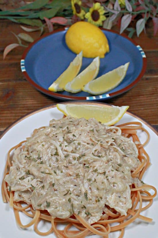 Slow Cooker Lemon Chicken has a bright lemony flavor without being sour thanks to the butter.
