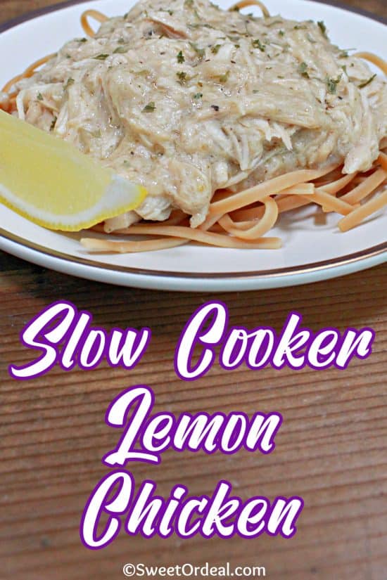 Slow Cooker Lemon Chicken is creamy, buttery, tangy, and absurdly comforting.