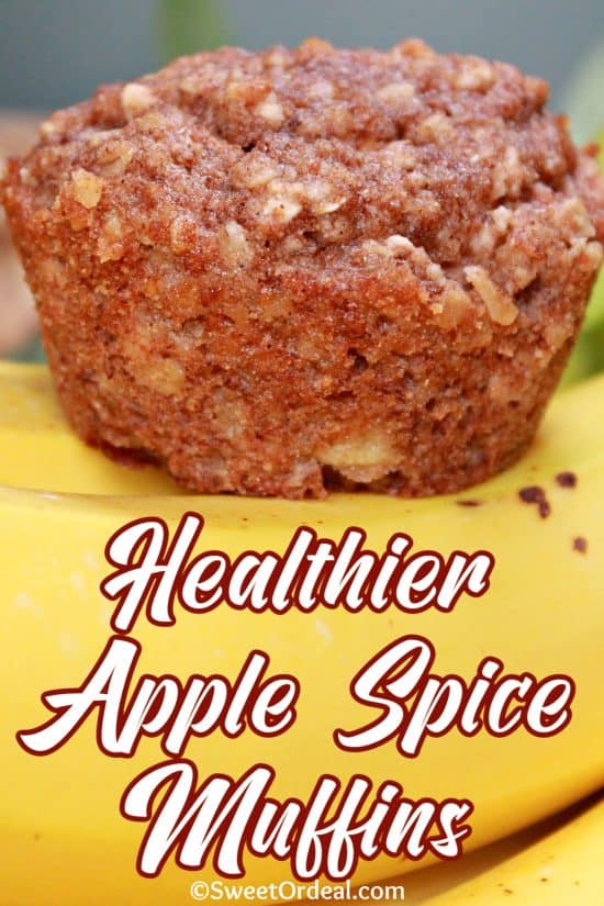 Healthier Apple Spice Muffins smell like warm apples, cozy spices, and relaxing, weekend mornings.