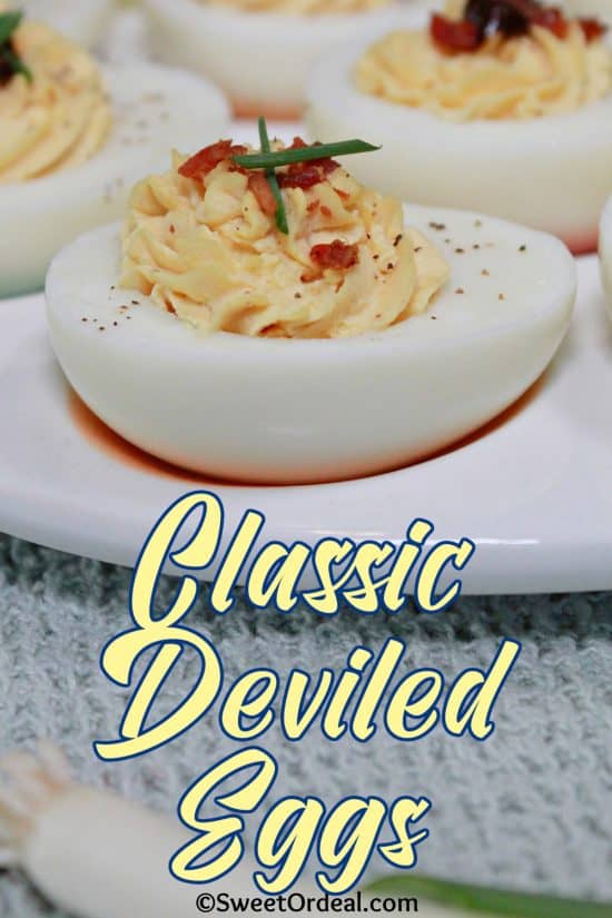 Classic Deviled Eggs are creamy, tangy, just a little spicy, and dangerously easy to eat.
