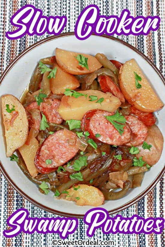 Slow Cooker Swamp Potatoes feeds a crowd or makes great leftovers, plus is easily customizable.