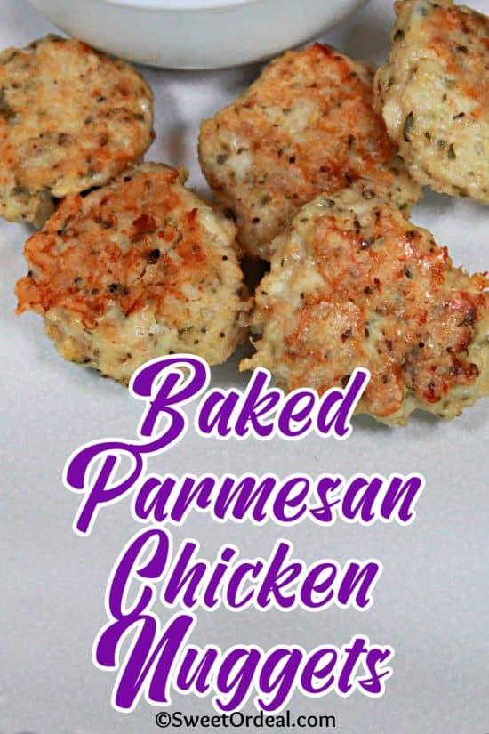 Baked Parmesan Chicken Nuggets are super easy to make and ready in 20 minutes.
