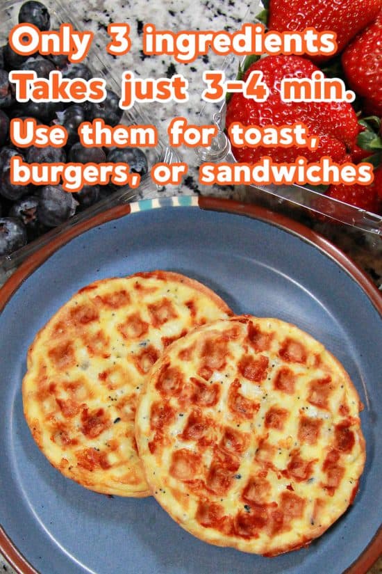 Everything Bagel Egg Waffles are a savory, super easy to make snack or bread substitute.