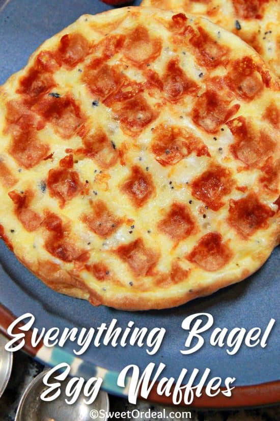 Everything Bagel Egg Waffles are made with just 3 ingredients and take only 3-4 minutes to cook. Quick and easy.