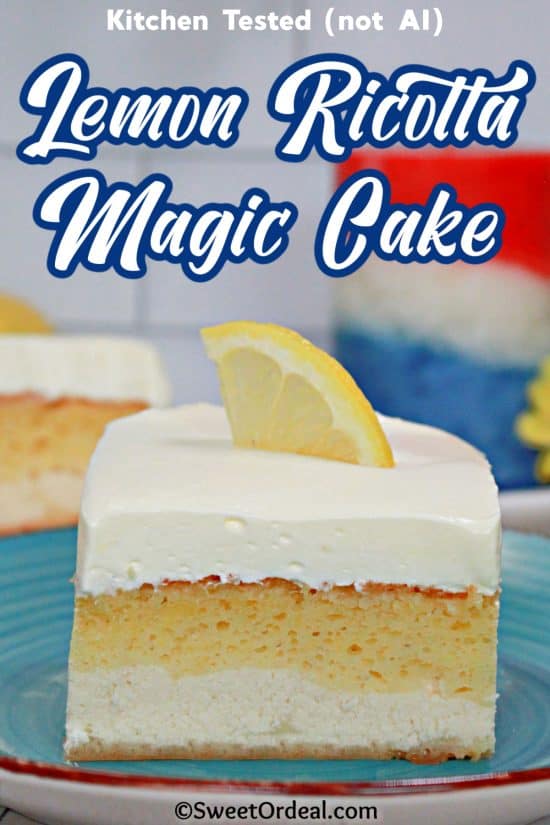 Lemon Ricotta Magic Cake is the perfect make-ahead, chilled dessert for any occasion.