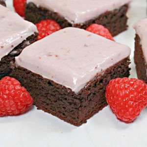 Dark Chocolate Raspberry Brownies