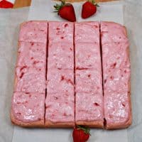 Strawberry Cake Mix Brownies