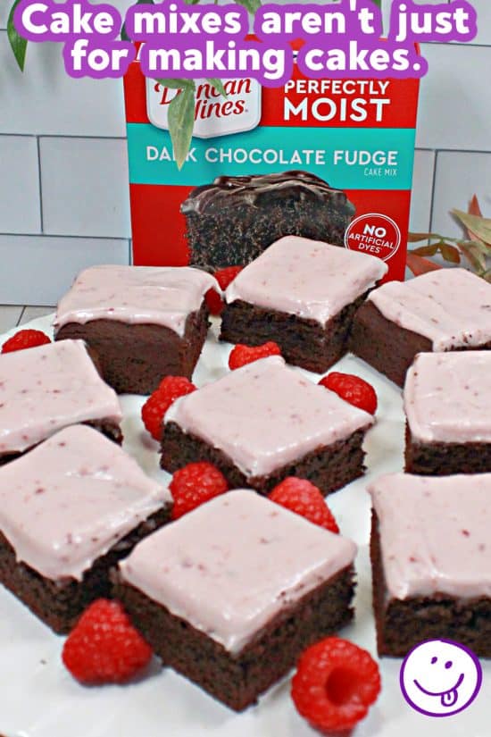 A delicious dessert make easily from a cake mix, then frosted with a cream cheese frosting.