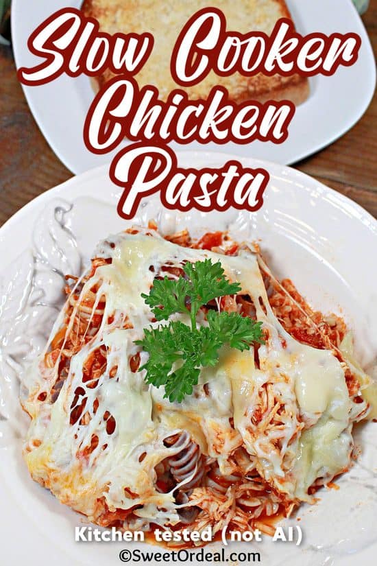 Slow Cooker Chicken Pasta comes together with comforting flavors that everyone loves, plus great leftovers.